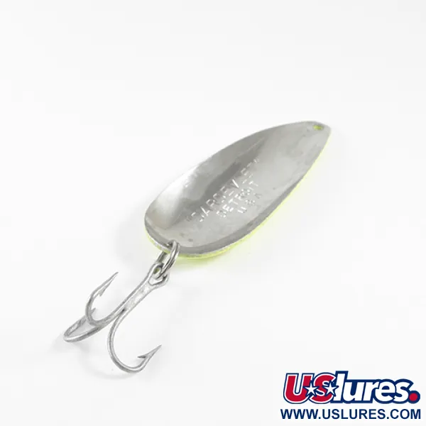 Vintage  Eppinger Dardevle Dardevlet , 3/4oz Fluorescent Yellow / Red / Nickel fishing spoon #1614