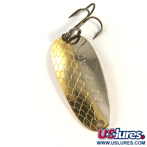 Vintage   Thomas Colorado, 1/4oz Gold / Nickel fishing spoon #1616