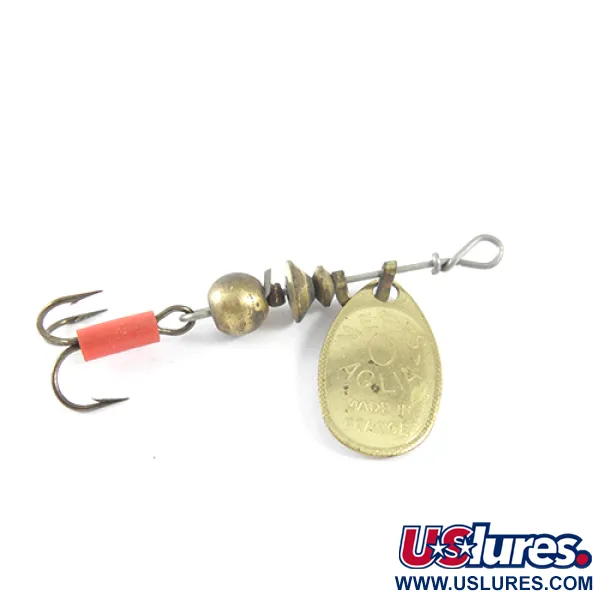 Vintage   Mepps Aglia 0, 3/32oz Brass spinning lure #1620