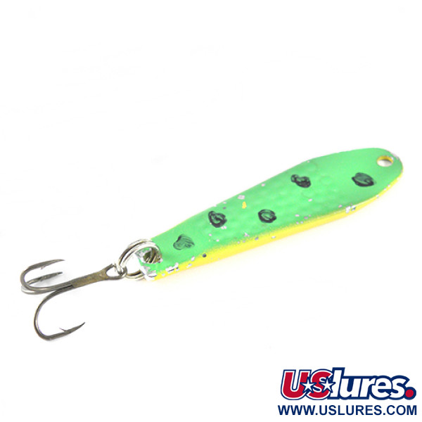 Vintage  Unknown Jig Lure, 2/5oz Yellow / Green fishing spoon #1621