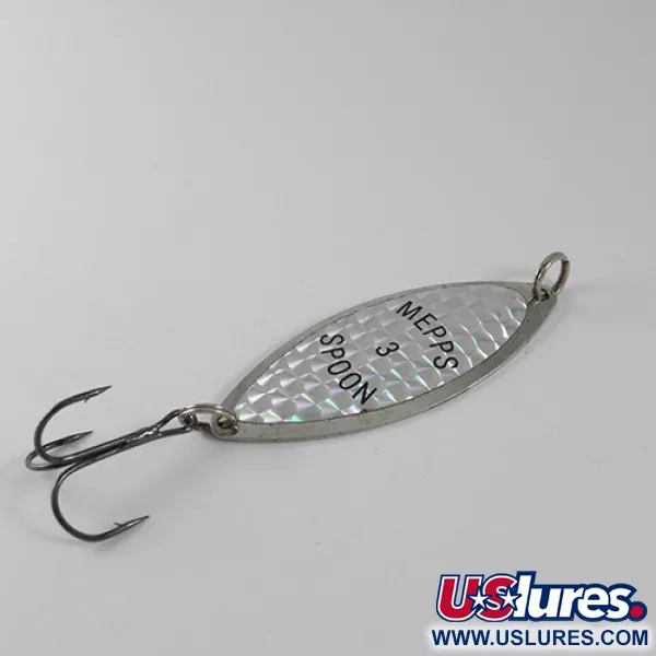 Vintage   Mepps Spoon 3, 2/5oz Nickel fishing spoon #1624