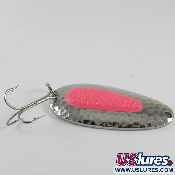 Vintage   Blue Fox Pixee , 3/4oz Nickel / Pink fishing spoon #1630