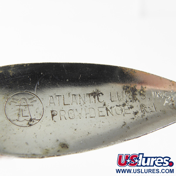 Vintage   Atlantic Lures , 3/16oz Hammered Nickel fishing spoon #1632