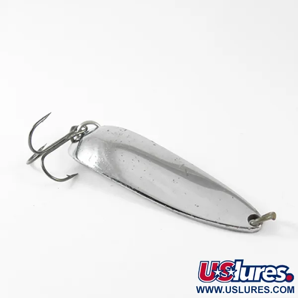 Vintage  Luhr Jensen Krocodile Die #5, 1 2/3oz Nickel fishing spoon #1644