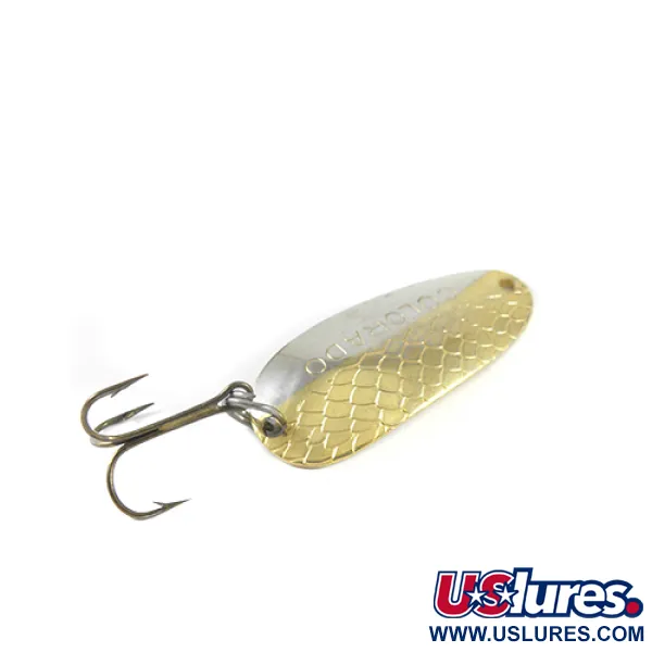 Vintage   Thomas Colorado, 1/4oz Gold / Nickel fishing spoon #1645
