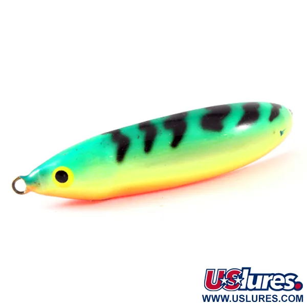 Vintage   Weedless Rapala Minnow Spoon, 1/2oz Fire Tiger fishing spoon #1647