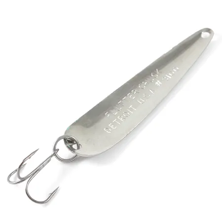 Vintage Eppinger Dardevle Flutter-Chuck, 1/4oz Nickel / Red fishing spoon #1665