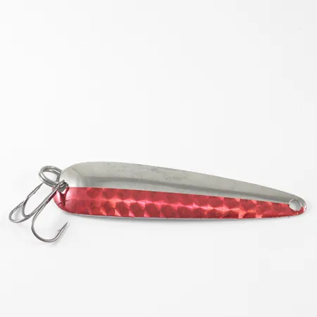 Vintage Eppinger Dardevle Flutter-Chuck, 1/4oz Nickel / Red fishing spoon #1665