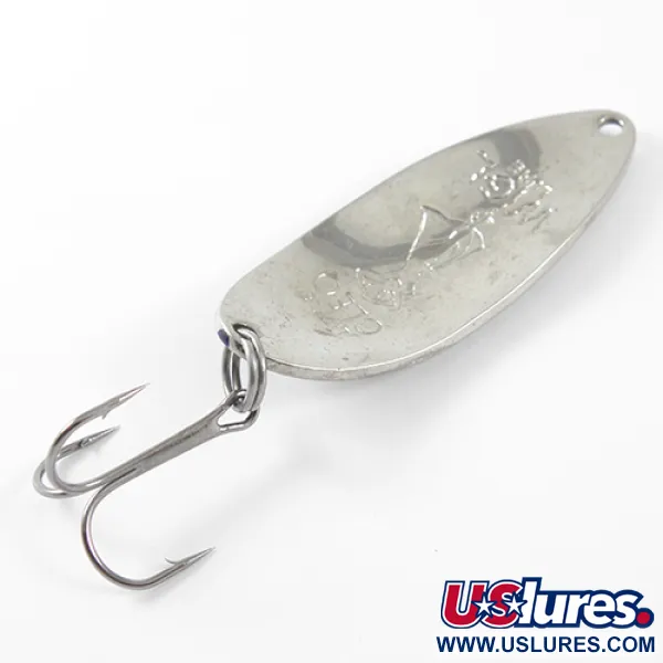 Vintage  Seneca Little Cleo (Hula Girl), 1/2oz Nickel / Blue fishing spoon #1666