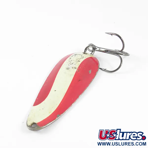 Vintage  Eppinger Dardevle Dardevlet , 3/4oz Red / White / Nickel fishing spoon #1681