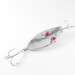 Vintage  Hofschneider Red Eye Wiggler, 1oz Nickel / Red Eyes fishing spoon #1697