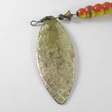 Vintage Mepps 5 Giant Killer Mino, 1 1/3oz Brass spinning lure #1701