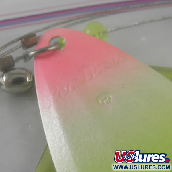   Luhr Jensen Les Davis Lake Troll, 1oz Fluorescent Green / Pink / Brass fishing #1711