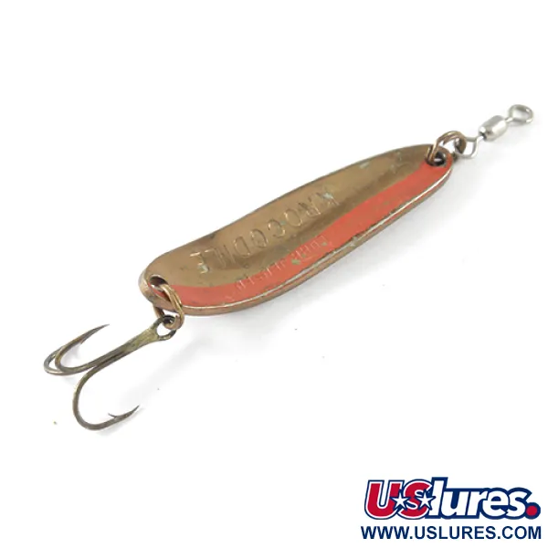 Vintage  Luhr Jensen Krocodile Die #3, 1/2oz Copper fishing spoon #1715