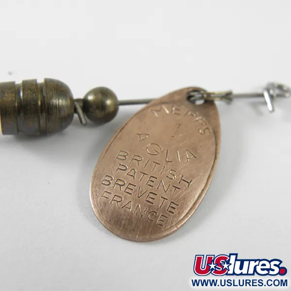 Vintage   Mepps Aglia 1, 1/8oz Copper spinning lure #1716