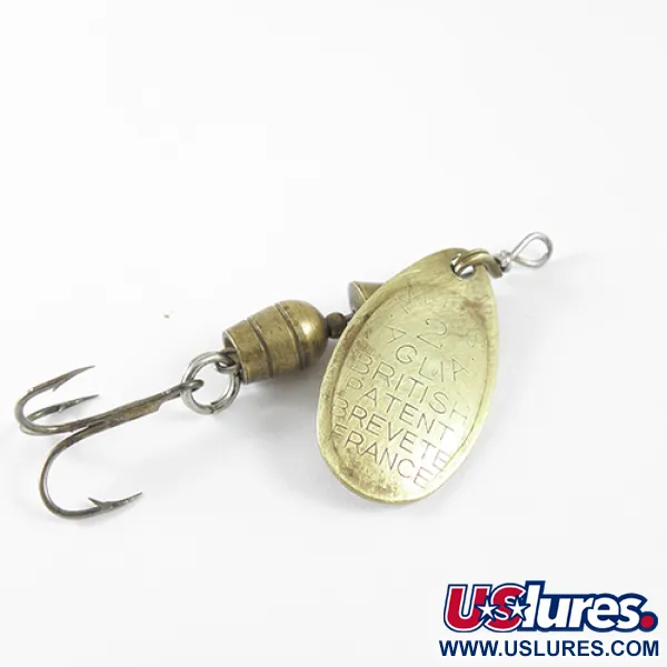 Vintage   Mepps Aglia 2, 3/16oz Brass spinning lure #1717