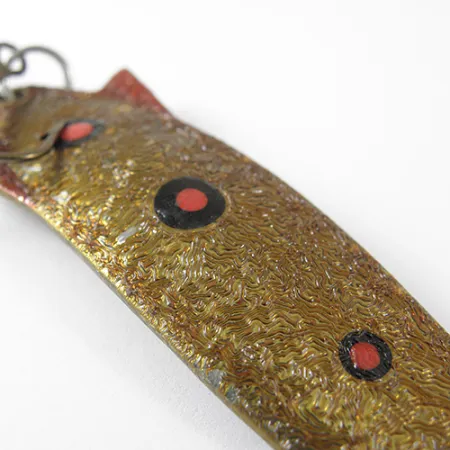 Vintage Johnson Slimfish, 2/3oz Bronze (Brass) fishing spoon #1723