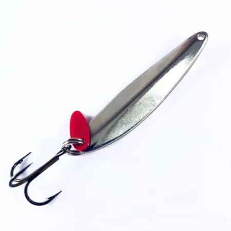 Vintage Bay de Noc Swedish pimple, 1/2oz Nickel / Yellow fishing spoon #1725