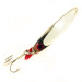 Vintage   Bay de Noc Swedish pimple, 1oz Nickel / White / Red fishing spoon #1727