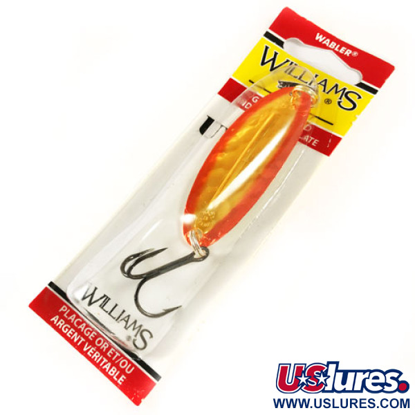   Williams Wabler W50 UV, 1/2oz Gold / Silver / Red (24-carat Gold plated and Silver) fishing spoon #1730
