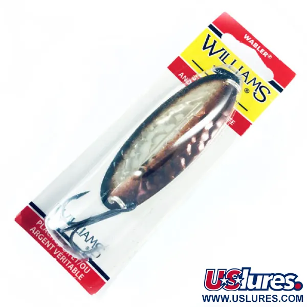   Williams Wabler W60, 3/4oz Silver / Brown (Silver Plated) fishing spoon #1731