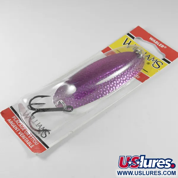 Williams Wabler W60, 3/4oz Purple / Silver (Silver Plated) fishing spoon #1736