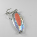 Vintage   Blue Fox Rattlin Pixee, 1oz Rainbow Nickel / Orange fishing spoon #1738