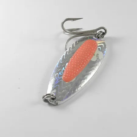 Vintage Blue Fox Rattlin Pixee, 1oz Rainbow Nickel / Orange fishing spoon #1738
