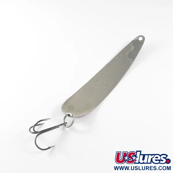 Vintage Eppinger King Flutter Devle 3200, 1/3oz Red / White / Nickel fishing spoon #1741