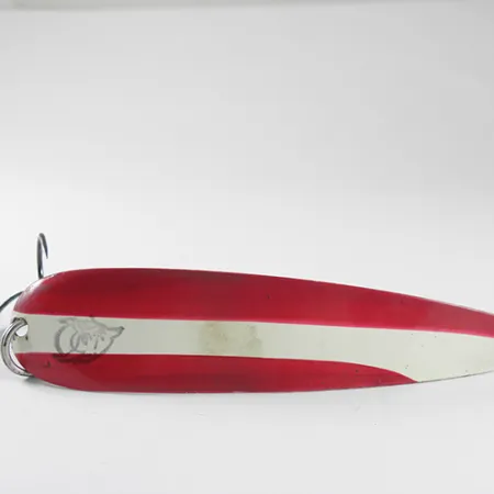 Vintage Eppinger King Flutter Devle 3200, 1/3oz Red / White / Nickel fishing spoon #1741