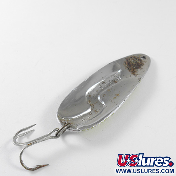 Vintage  Kushner Tackle Kush Spoon, 1/3oz Red / Yellow / Nickel fishing spoon #1743