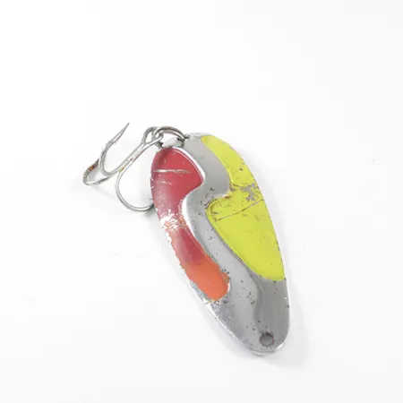 Vintage Kushner Kush Spoon, 1/3oz Red / Yellow / Nickel fishing spoon #1743