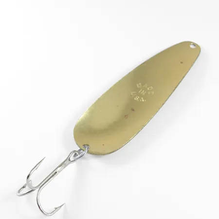 Vintage Worth Chippewa, 2/3oz Hammered Gold fishing spoon #1744
