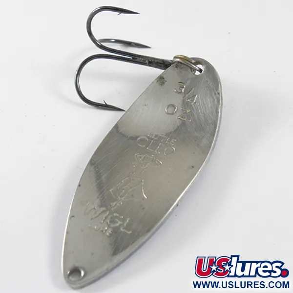 Vintage Seneca Little Cleo (Hula Girl), 3/4oz Blue / Red / Nickel fishing spoon #1745