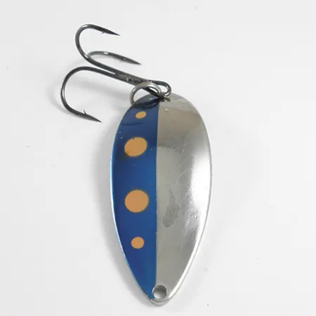Vintage Seneca Little Cleo (Hula Girl), 3/4oz Blue / Red / Nickel fishing spoon #1745