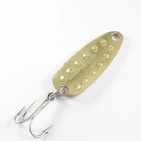 Vintage Len Thompson #11, 1/2oz Red / White / Brass fishing spoon #1747