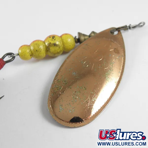 Vintage   Mepps Aglia 5 dressed, 1/2oz Copper spinning lure #1754