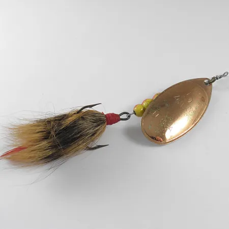 Vintage Mepps Aglia 5 dressed, 1/2oz Copper spinning lure #1754