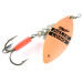 Vintage   Mepps Aglia Long 4, 3/5oz Fluorescent Orange / Brass spinning lure #1756