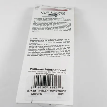 Williams Wabler W60, 3/4oz Gold (Gold Plated) fishing spoon #1763