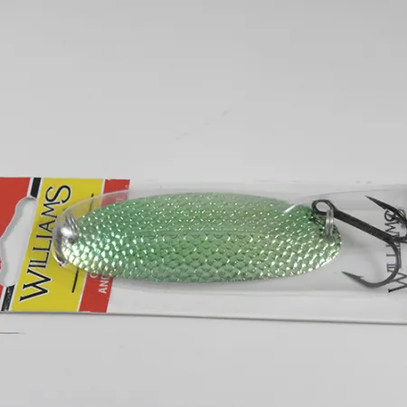 Williams Wabler W60, 3/4oz Silver / Green (Silver Plated) fishing spoon #1764