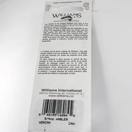 Williams Wabler W60, 3/4oz Silver / Green (Silver Plated) fishing spoon #1764