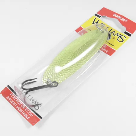 Williams Wabler W60, 3/4oz Silver / Light Green (Silver Plated) fishing spoon #1767