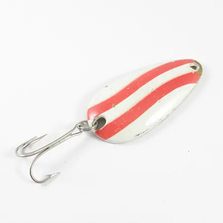 Vintage Balo 3, 1/2oz White / Red / Brass fishing spoon #1769