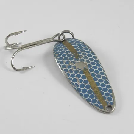 Vintage Seneca Little Cleo (Hula Girl), 1/3oz Blue / Nickel fishing spoon #1770