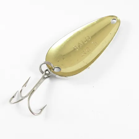 Vintage Balo 3, 1/2oz Black / White / Brass fishing spoon #1771