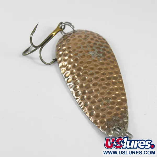 Vintage Eppinger Dardevle Dardevlet , 3/4oz Hammered Copper fishing spoon #1773