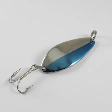 Vintage Seneca Little Cleo, 1/4oz Nickel / Blue fishing spoon #1774