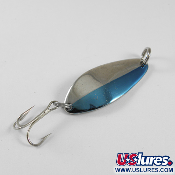 Vintage  Seneca Little Cleo, 1/4oz Nickel / Blue fishing spoon #1774