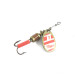 Vintage   Mepps Aglia 1, 1/8oz Red / White / Brass spinning lure #1776